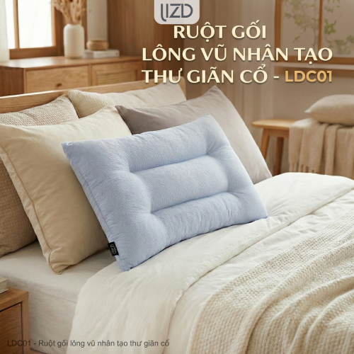 Ruột gối lông vũ nhân tạo thư giãn cổ - LDC01