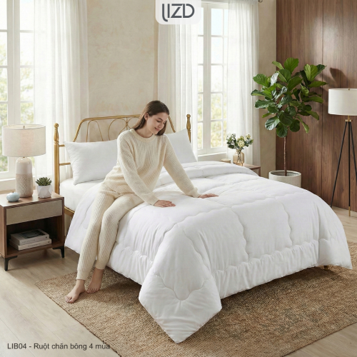 Ruột chăn bông 4 mùa, nhẹ, bông cao cấp - LIB04