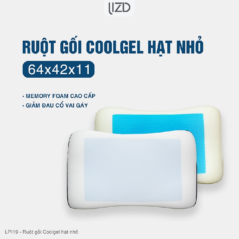 Gối Coolgel Hạt siêu mát lạnh giảm đau cổ vai gáy - LPI19