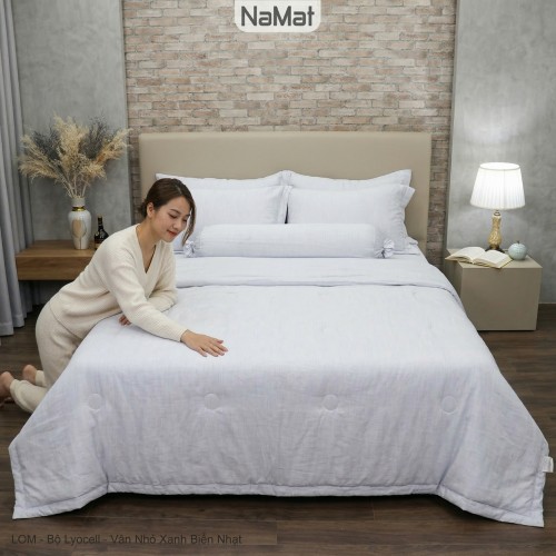 Lyocell - Chăn Chần 4 Mùa Đa Năng có khóa dồn ruột bông - LOM