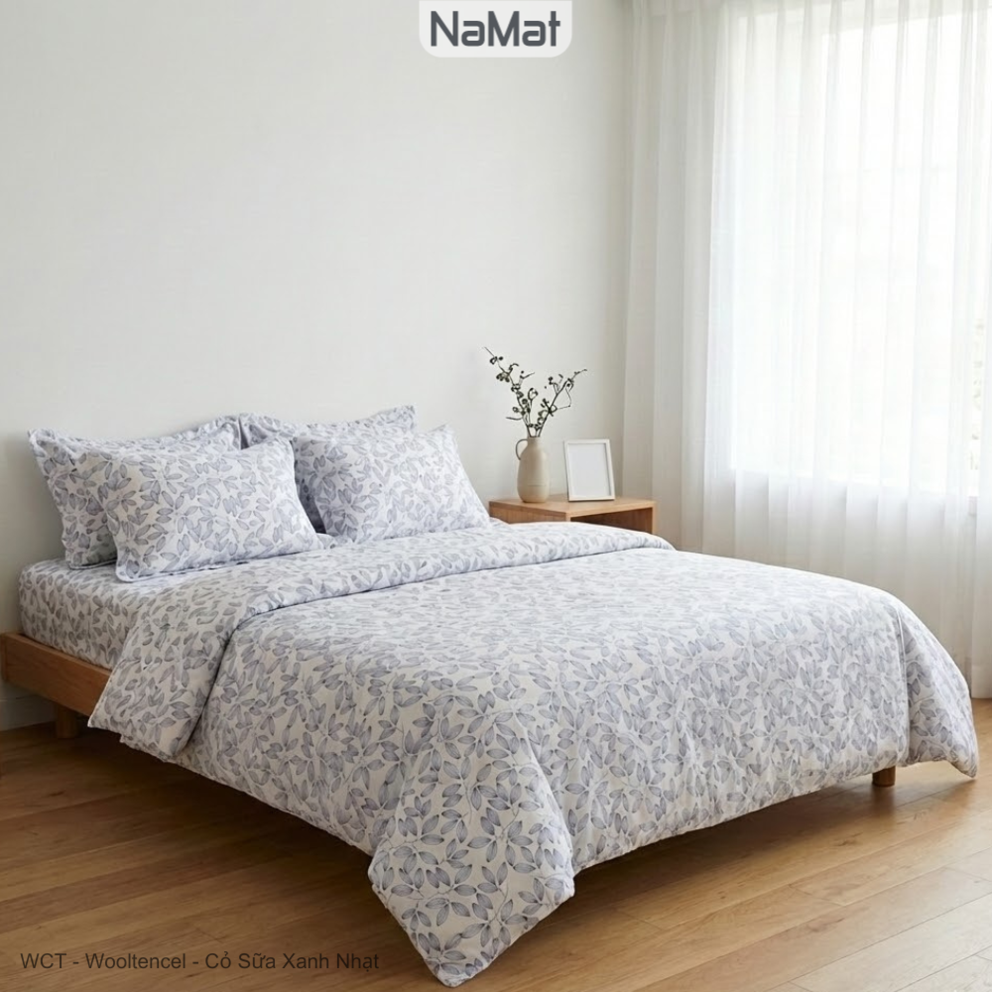 Wooltencel - Bộ Chăn Ga Phủ/Bọc Chần Hè Thu 4 Món - WCT