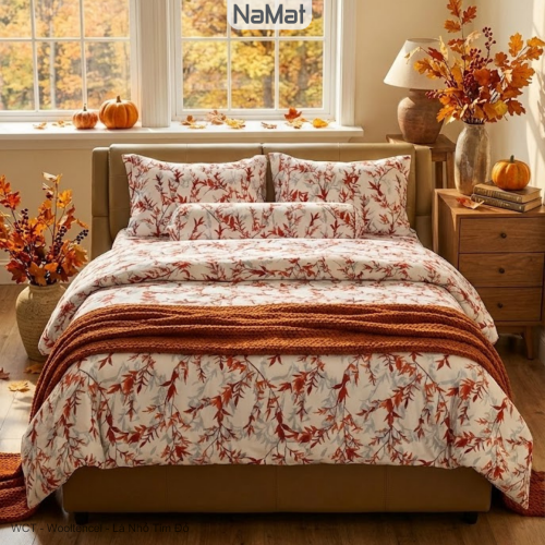 Wooltencel - Bộ Chăn Ga Bọc/Phủ Chần 4 Món Đa năng (4 mùa)  - WCT
