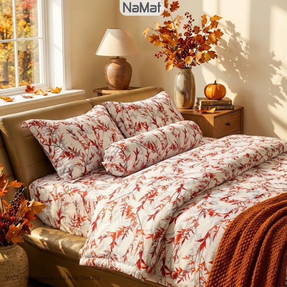 Wooltencel - Bộ Chăn Ga Gối 4 Món Hè Thu  - WCT