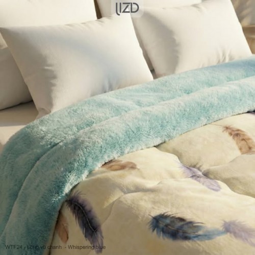 Chăn đông cao cấp, lông cừu họa tiết - WTF24